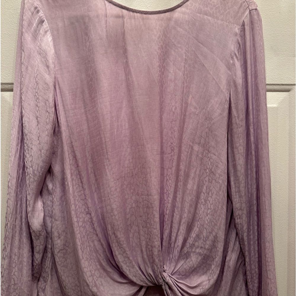 2/$15 Nine West lilac dressy longsleeve blouse